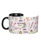 Pink Doctor Nurse Coffee Mugs DIY Customized Enfermera En Apuros Ceramic Milk Tea Mug Cup