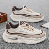 Chunky Sneaker Plus Size 45 46 47 48 Men Designer Sport Shoes Fashion Casual Leather Fabric Height Increased Flat Platform Shoes