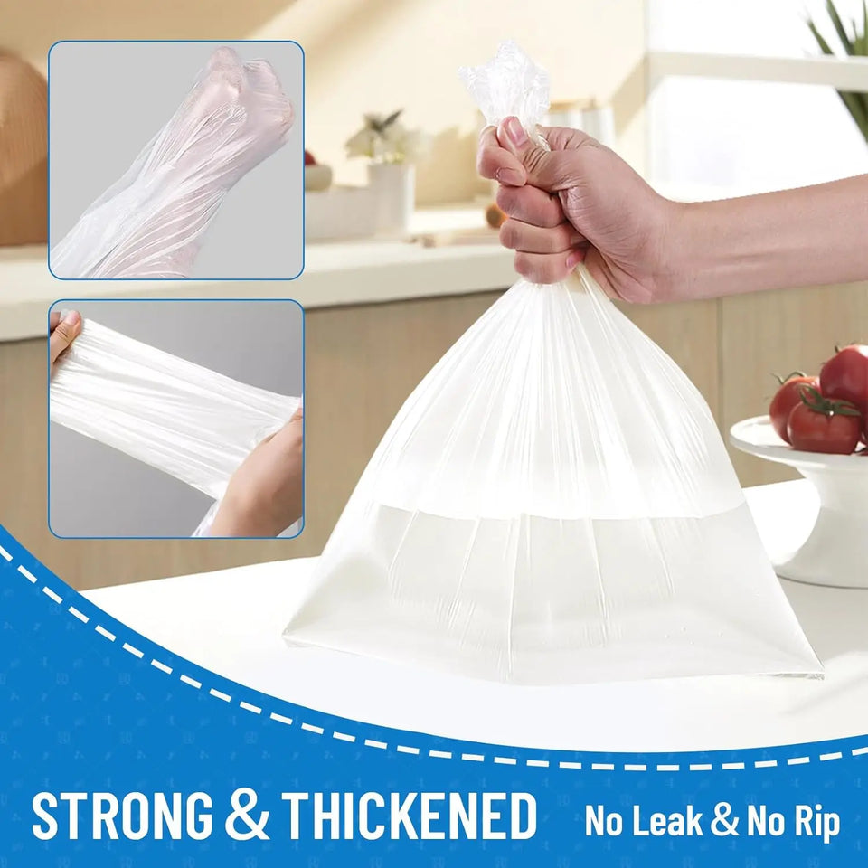 4 Gallon Small Trash Bags, 100 Count White Unscented Garbage Bag Liners for Bathroom and Home Use