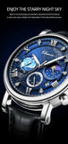 CHENXI Watches Luxury Men Waterproof Star Luminous Watch For Man High Quality Quartz Chronograph Leather Wristwatches Clock Male