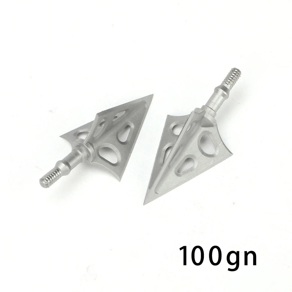 3pcs Hunting Broadhead 100gn-150gn ArrowHead Arrows Points for Compound Recurve Traditional Bow Crossbow Hunting Archery Outdoor