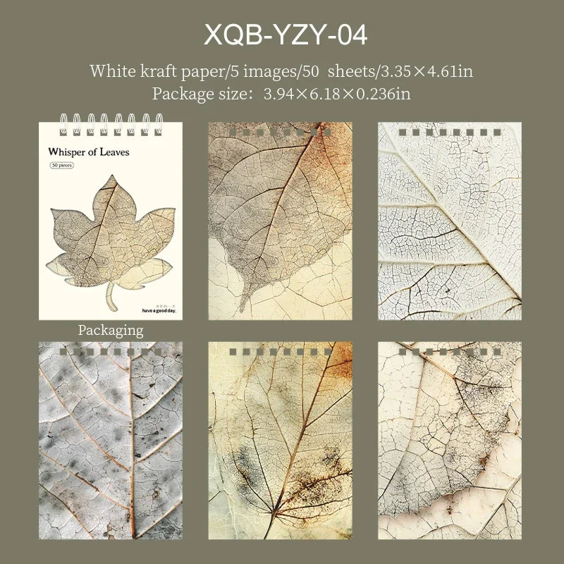 JIANWU Whisper of Leaves Series Vintage Texture Landscape Collage Scrapbook Material Paper Creative Junk Journal Stationery