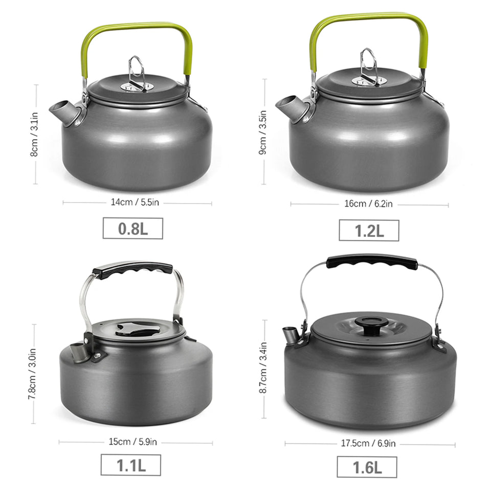 Portable Outdoor Water Kettle Water Pot Teapot Coffee Pot Indoor Aluminum Alloy Tea Kettle Outdoor Camping Hiking Picnic Pot