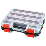 Hardware Organizer Box 34 Compartments Organizer W/ Removable Dividers Double Side Screw Organizer For Nuts, Bolts Screws Nails