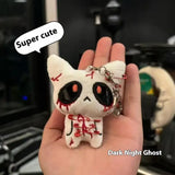 Creative Halloween Horror Plush Keychain toy Creepy Bloody Monster Doll Pendant Gothic Scary Backpack Accessories Couple Gift