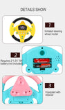 Children Eletric Simulation Steering Wheel Toys Gifts Light Sound Musical Stroller Simulate Driving Car Vocal Toy for Kids