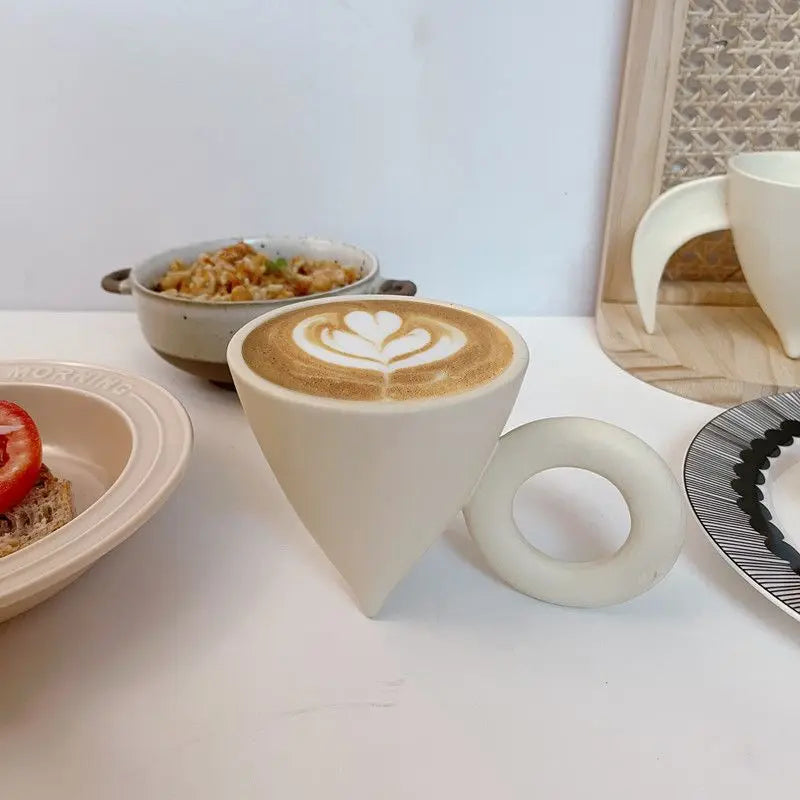 Simple Ceramic Coffee Cup Delicate Latte Art Coffee Mug English Afternoon Tea Tea Set Breakfast Milk Oatmeal Mug