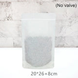 StoBag 50pcs White Cotton Paper Coffee Beans Packaging Bag with/No Valve Sealed for Powder Nuts Storage Stand Up Reusable Pouch