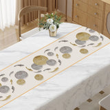 Square Printing Tablecloth No Wash Oil Proof Waterproof and Heat-resistant PVC Table Mat Home Banquet Coffee Table Decoration