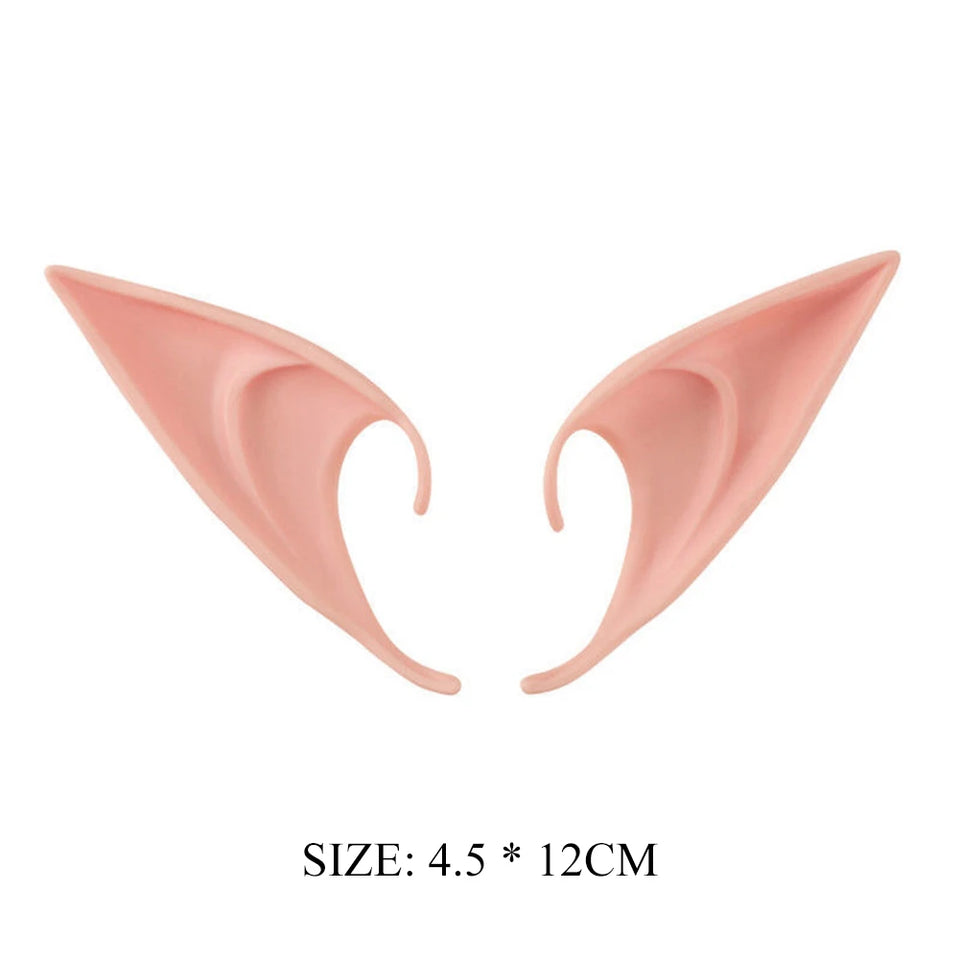 1-10Pairs Party Decor Angel Elf Latex Ears Fairy Cosplay Costume Accessories Halloween Decor Kid Toy Photo Props