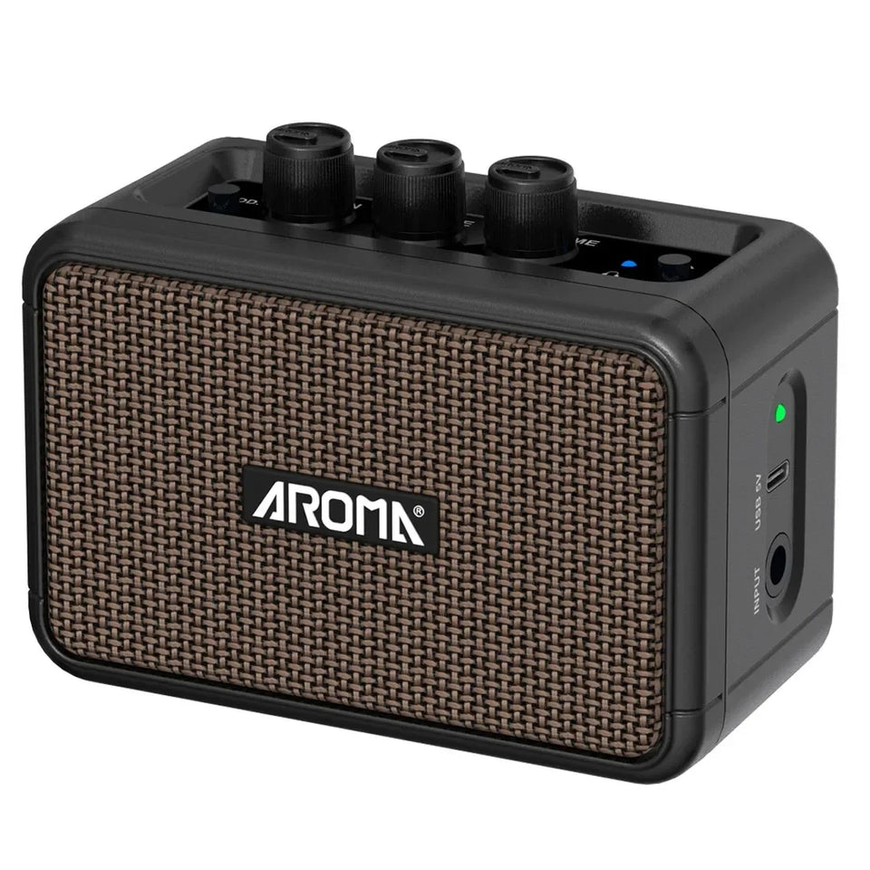 Aroma AG-04 Guitar Amp, Rechargeable Wireless Mini Electric Guitar Amplifier,Portable Amp with Clean and Overdrive Effects