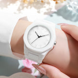 Casual Plastic Strap Women Quartz Wristwatch Fashion Simple Dial Quartz Watches For Ladies Clock Reloj Mujer (Without Box)