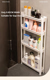 Bathroom Cabinet  Behind The Door Storage and Kitchen Storage Rack Multi-layer Narrow Cabinet Space Saving Trolley Storage Rack