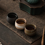 Mini Shot Coffee Tea Cup 2oz 60-80ml Creative Round Retro Ceramic Tea Cup