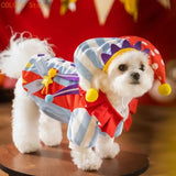 Dog Winter Apparel Clown Clothes Indoor Outdoor Use Clothes Sweatshirt Outfit Winter Apparel Walking Camping D0LD