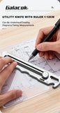 Stainless Steel Utility Knife 6 In 1 Multi-Function Opener Retractable Box Cutter Portable Office Home Courier Unboxing Knifes