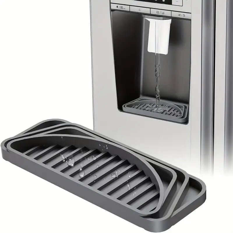 1Pc Kitchen Drain Tray Water Dispenser Anti-overflow Silicone Mat Drip Tray Coffee Machine Refrigerator Drain Mat