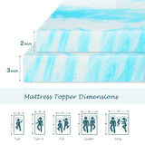 JHK 2-4 Inch Memory Foam Soft Mattress Topper Thick Gel Cooling Mattress Soft and Breathable Bed Topper Bedroom Furniture