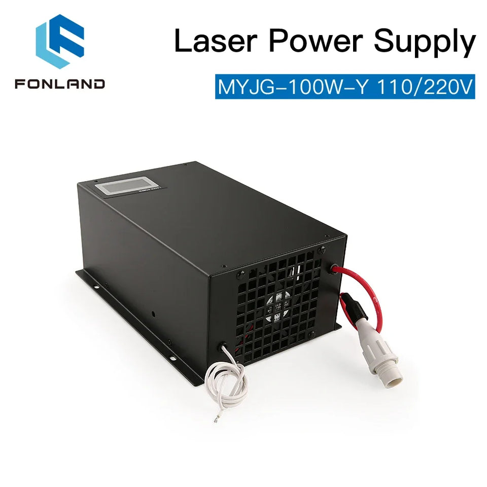 FONLAND MYJG-100W CO2 Laser Power Supply for Reci W2 T2 EFR Yongli CDWJ CO2 Laser Tube Engraving Cutting Machine With Display