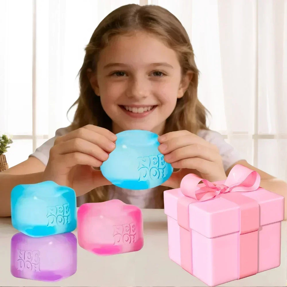GOOD- NeeDoh Nice Cube Squishy Stress Relief Toy, Soft Squeeze Fidget Cube for Kids & Adults, Anxiety Relief Sensory Toy-