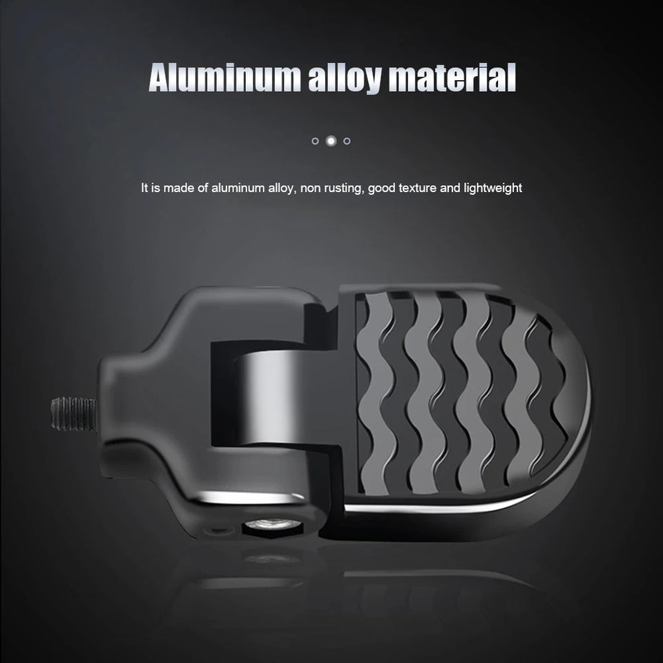 1 Pair Bicycle Folding Rear Pedal Anti Slip Aluminum Alloy Folding Footrest Mountain Bike Foot Pegs Rear Pedals