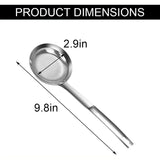 Multi-Functional Hot Pot Fat Skimmer Spoon, Stainless Steel Fine Mesh Strainer for Grease, Foam & Food Residue Removal