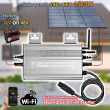 1200W/1000W/750W GS Hybrid Micro Inverter for Solar Pane & 36V/48V Battery Grid-Tie with Zero Export 180-265V AC | WiFi, IP65