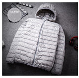 2023 New Arrivals Men's Fashion Hooded Puffer Jackets Autumn Winter Keep Warm White Duck Down Casual Men Down Coat