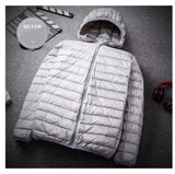 2023 New Arrivals Men's Fashion Hooded Puffer Jackets Autumn Winter Keep Warm White Duck Down Casual Men Down Coat