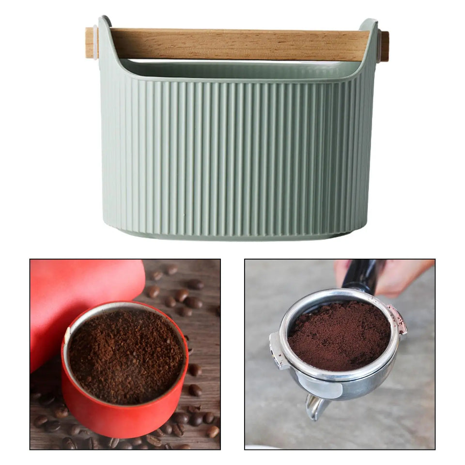 Coffee Grind Knock Box with Detachable Knock Bar Knock Coffee Ground Dump Bin for Coffee Shop Espresso Restaurant Bar Office