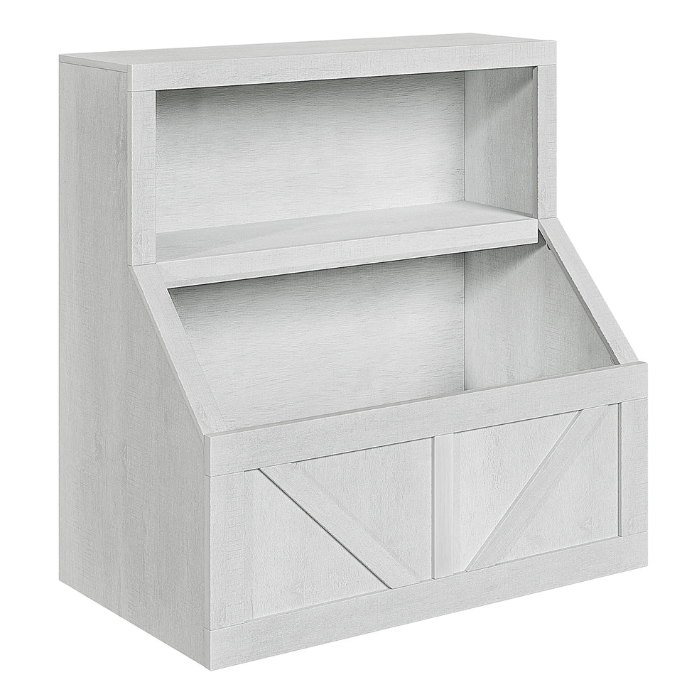Kids Bookshelf Wooden Toy Storage Organizer with Cubby Toddler Bookcases for Playroom Children's Room Bedroom Nursery School