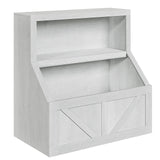 Kids Bookshelf Wooden Toy Storage Organizer with Cubby Toddler Bookcases for Playroom Children's Room Bedroom Nursery School
