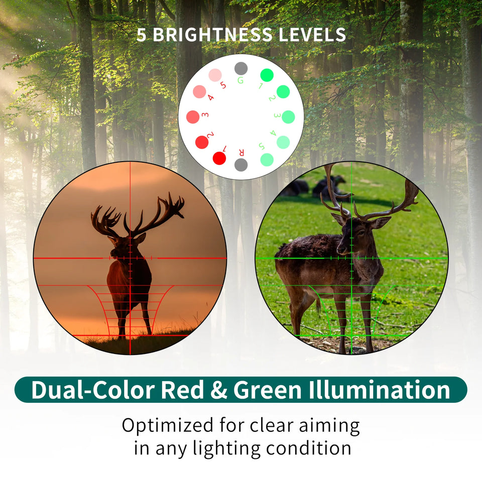 Aquilifer 3-9x40 Hunting Scope SFP ED Glass Red Green Illuminated Free Scope Rings for Hunting