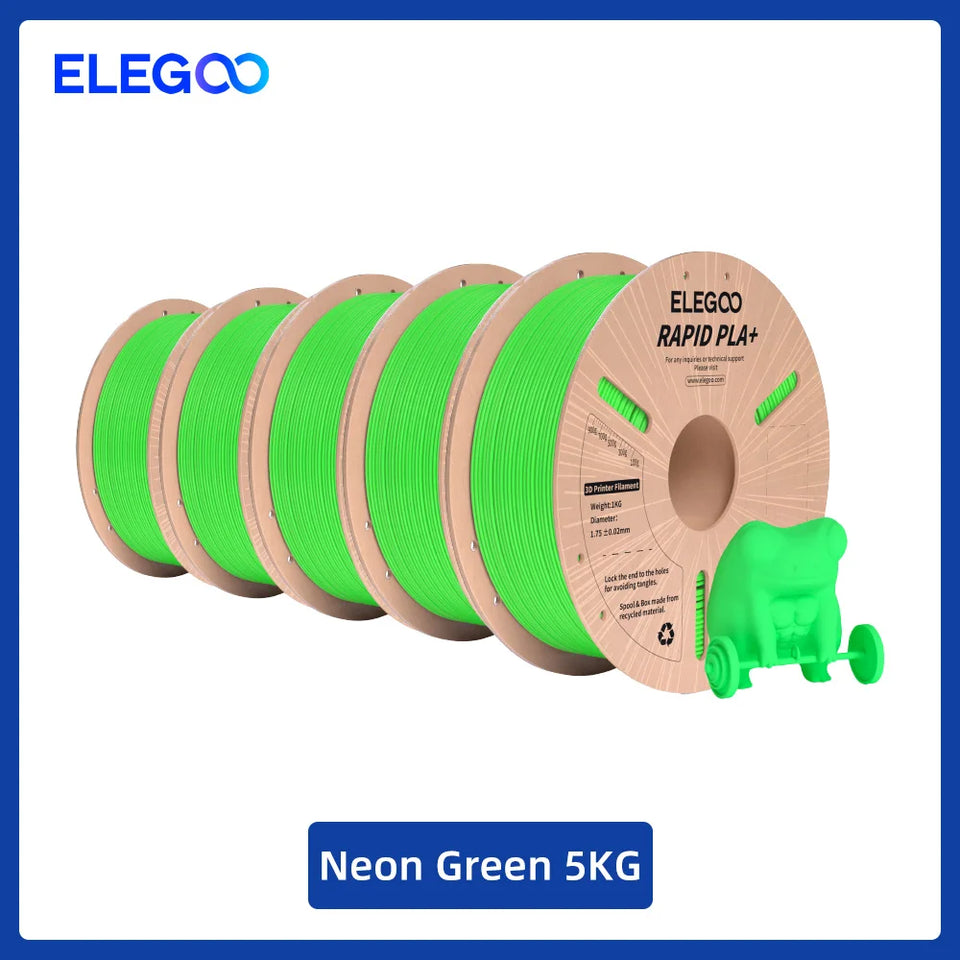 ELEGOO RAPID PLA+ Filament 1.75mm, 3D Printer Filament, Support 30-600mm/s Printing Speed, Compatible with Most FDM 3D Printers