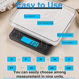 Digital Food Kitchen Scale Upgraded 3000g 0.1g High Accuracy Mini Pocket Scale with Tare Function for Cooking Baking Jewelry Me
