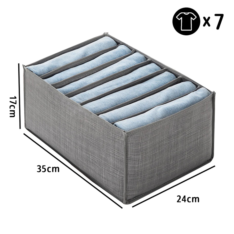 Closets Clothes Organizer Foldable Clothing Underwear Jeans Storage Box Drawer Organizer with Handles Wardrobe OrganizersDivider