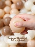 5.5CM 50/100pcs Soft Ball Pit Ball Crush Proof Plastic Balls With Reusable Net Bag for Kids Coffee Beige Cream Brown Mix Colours