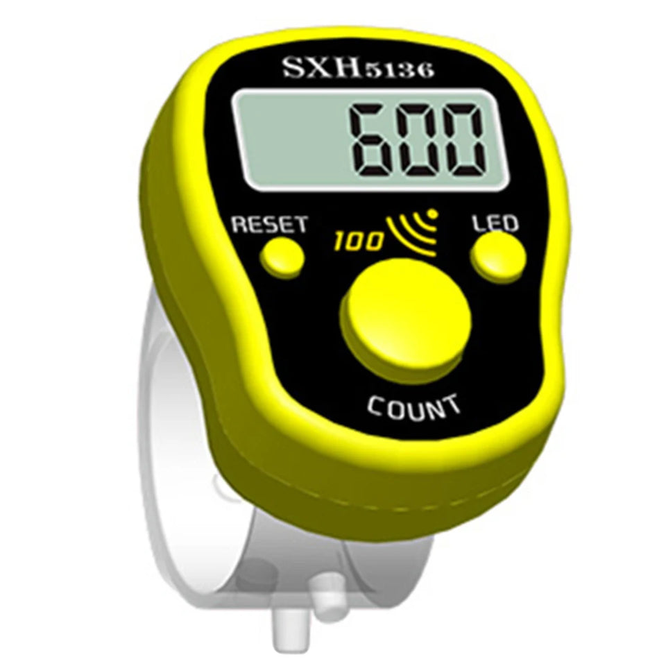 Electric Digital Display Counter Buddha Chanting Counter Electronic Digital Display Hand Tally with LED Light for Sewing
