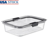 Brilliance Glass Food Storage Container 8-Cup Airtight Leak Proof BPA Free Oven Microwave Dishwasher Safe Perfect Organization