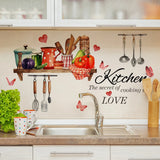 Restaurant Title Kitchen Wall Stickers Fun Design Cook Utensils Home Decoration Restaurant Description Features