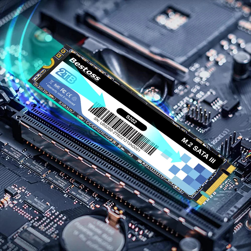 Bestoss 2280 M.2 SATA III SSD 120GB 128GB 240GB 256GB 480GB 512GB 960GB 1TB Solid State Drive for Laptop and Desktop Computer