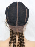 KIMA New Arrival 26 Inches Braided Wigs Synthetic Lace Front Hair Wig With Baby Hair for Black Women