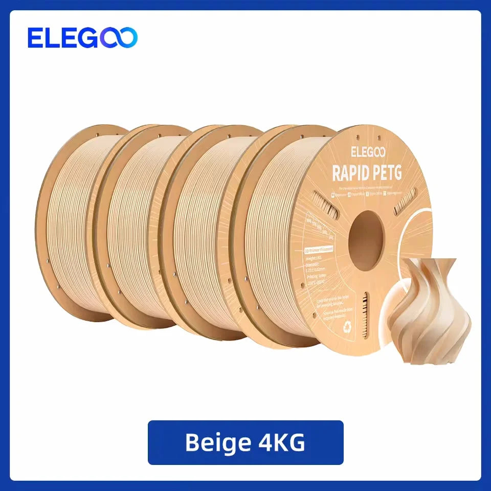 ELEGOO Rapid PETG Filament 1.75mm 1KG,High Speed 30-600mm/s 3D Printer Filament 1kg Fits for Most FDM 3D Printers