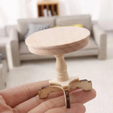 1:12 Dollhouse Miniature Coffee Table Small Round Table Original Wood Table Furniture Home Model Decor Toy Accessorie