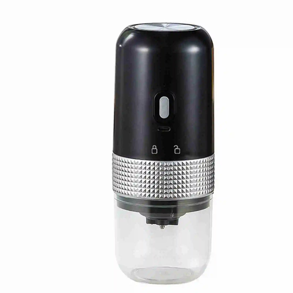 Portable Electric Burr Coffee Grinder 13W 200ml USB Rechargeable Adjustable Setting Cordless Coffee Bean Grinder with Cleanin