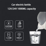 1000 ML Car Hot Kettle Car Truck Water Heater 250 W 12/24 V Tea Coffee Kettle Fast Boiling for Coffee Tea Drinks for Travel Home