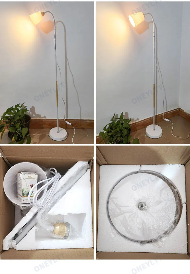 Floor Lamp Simple Floor Lamp Floor Light Wrought Iron LED Standing Lamp Adjustable Lamp Head Standing Reading Light for Living R