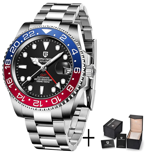2025 PAGANI DESIGN New PD-1662 V5 Men Mechanical Watches Luxury Ceramic Bezel Automatic Watch 100M Waterproof GMT Watch for Men