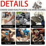 Stainless Steel Metric Screw and Nut Hex Assortment Tool Kit, M2 M2.5 M3 M4 M5 Sizes Fasteners Hardware Bolt Sets 320/700Pcs