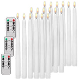 LED Flameless Taper Candles 6.5/11" Battery Operated Fake Flickering Candlesticks Electric Long Candles for Wedding Home Decor